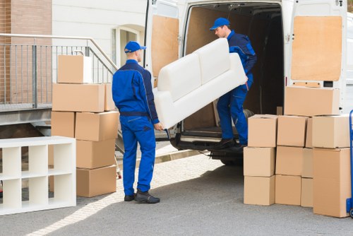 Office removal team planning a Dalston business move